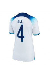 England Declan Rice #4 Fotballdrakt Hjemme Klær Dame VM 2022 Korte ermer